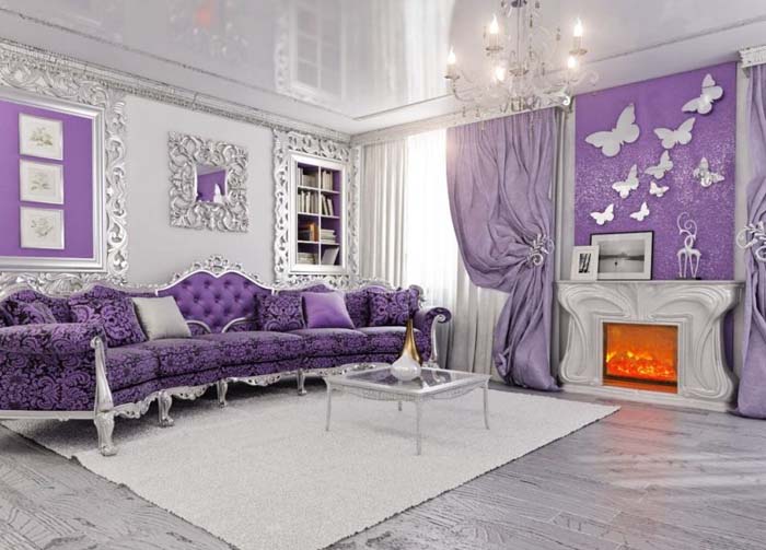 Desain Ruangan Warna Lilac