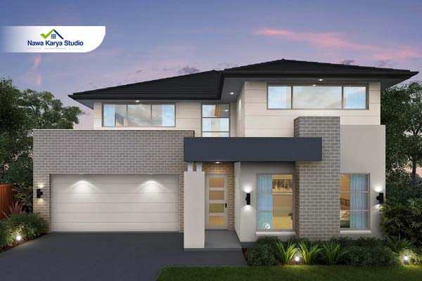 Tampak Depan Rumah Scandinavian