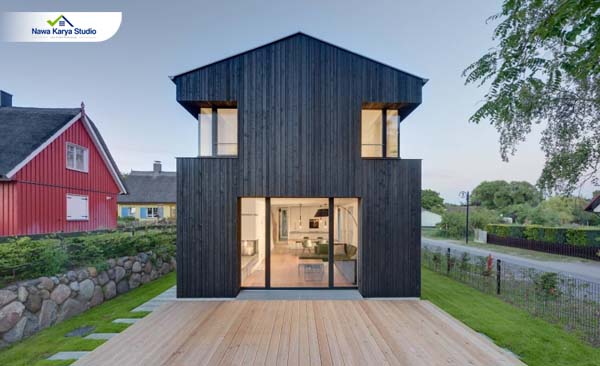 Tampak Depan Rumah Scandinavian