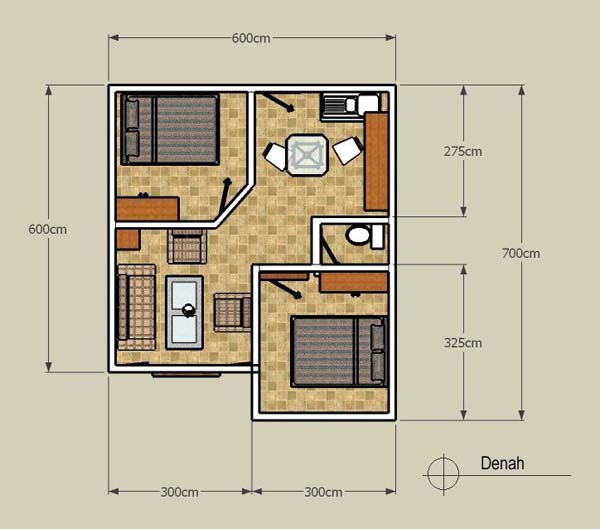 Denah Rumah Tinggal Minimalis