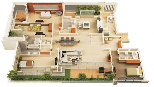 Denah Rumah Tinggal Minimalis
