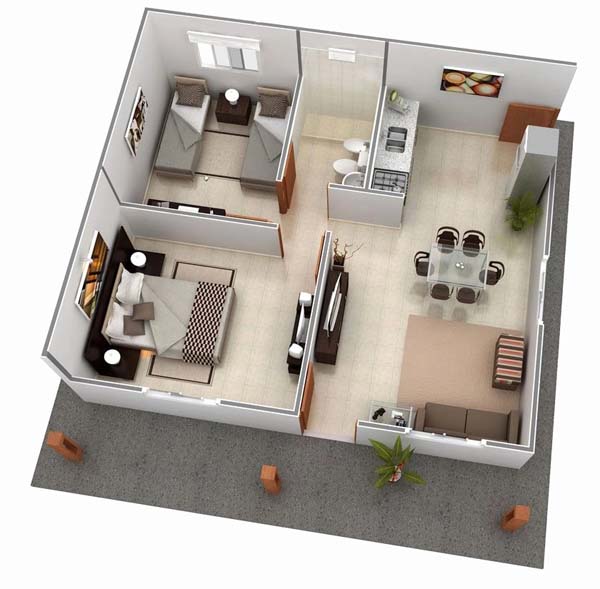 Denah Rumah Tinggal Minimalis