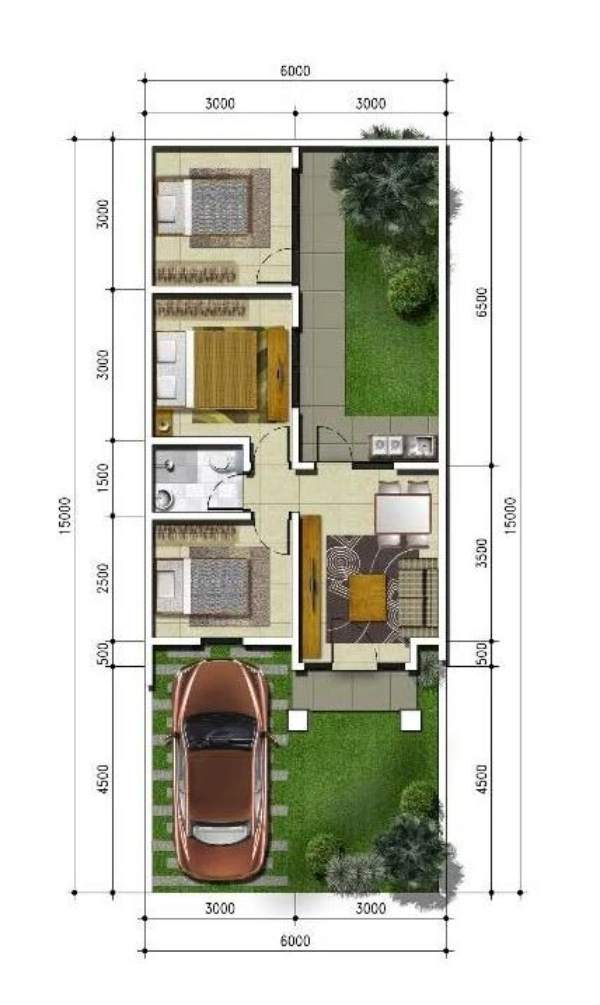 Desain Rumah Sederhana 3 Kamar