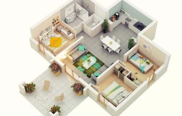Denah Rumah Minimalis 3 Kamar