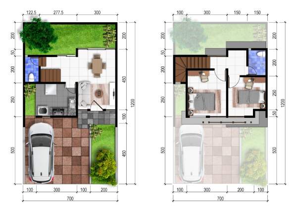 rumah type 60 2 lantai