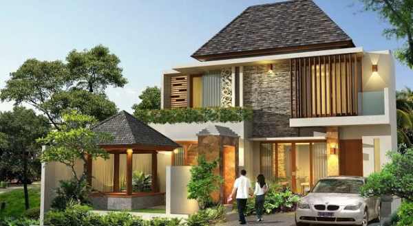 desain rumah bali modern