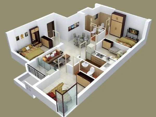 denah desain rumah