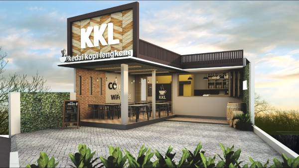 desain rumah cafe sederhana