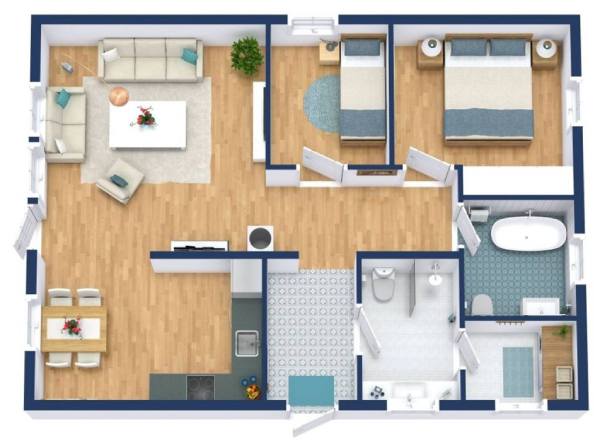 Denah Rumah Ukuran 6x8