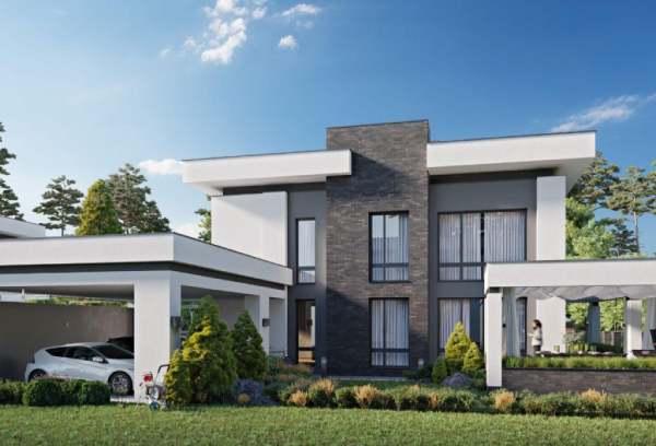 Desain Rumah Villa Modern 2 Lantai