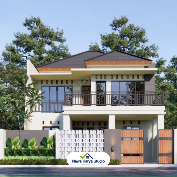 desain rumah villa