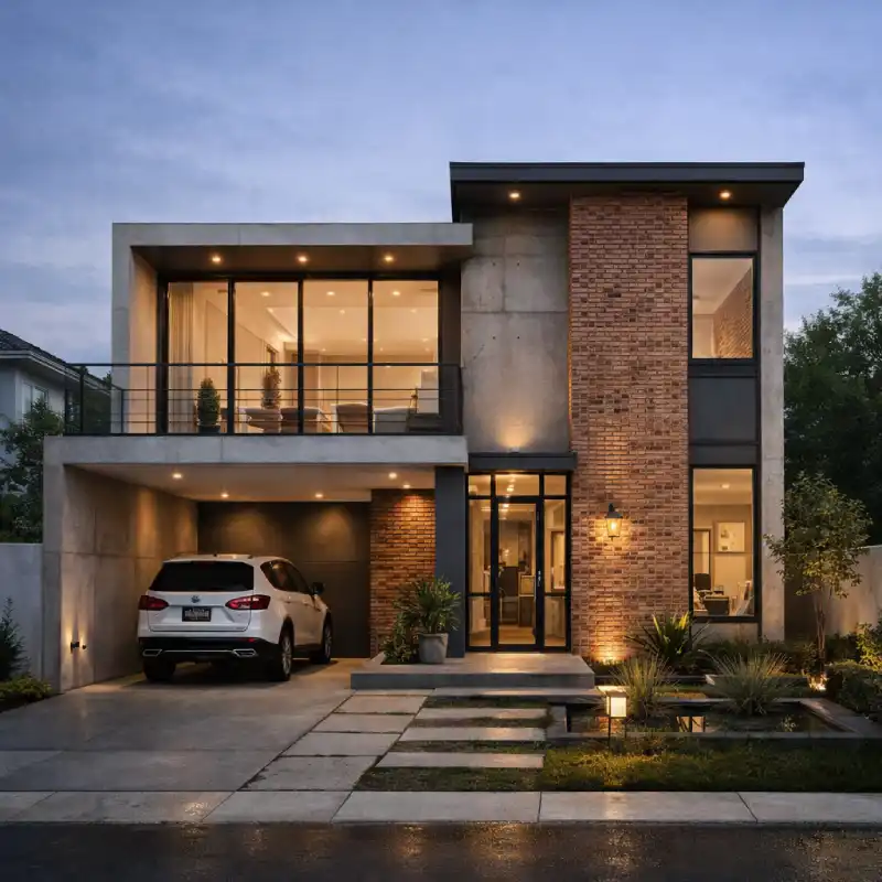 Desain Eksterior Rumah Industrial Minimalis