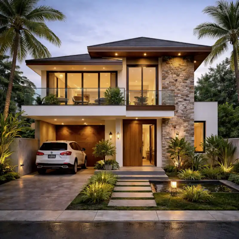 Desain Eksterior Rumah Tropis