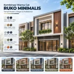 kombinasi warna cat ruko minimalis modern